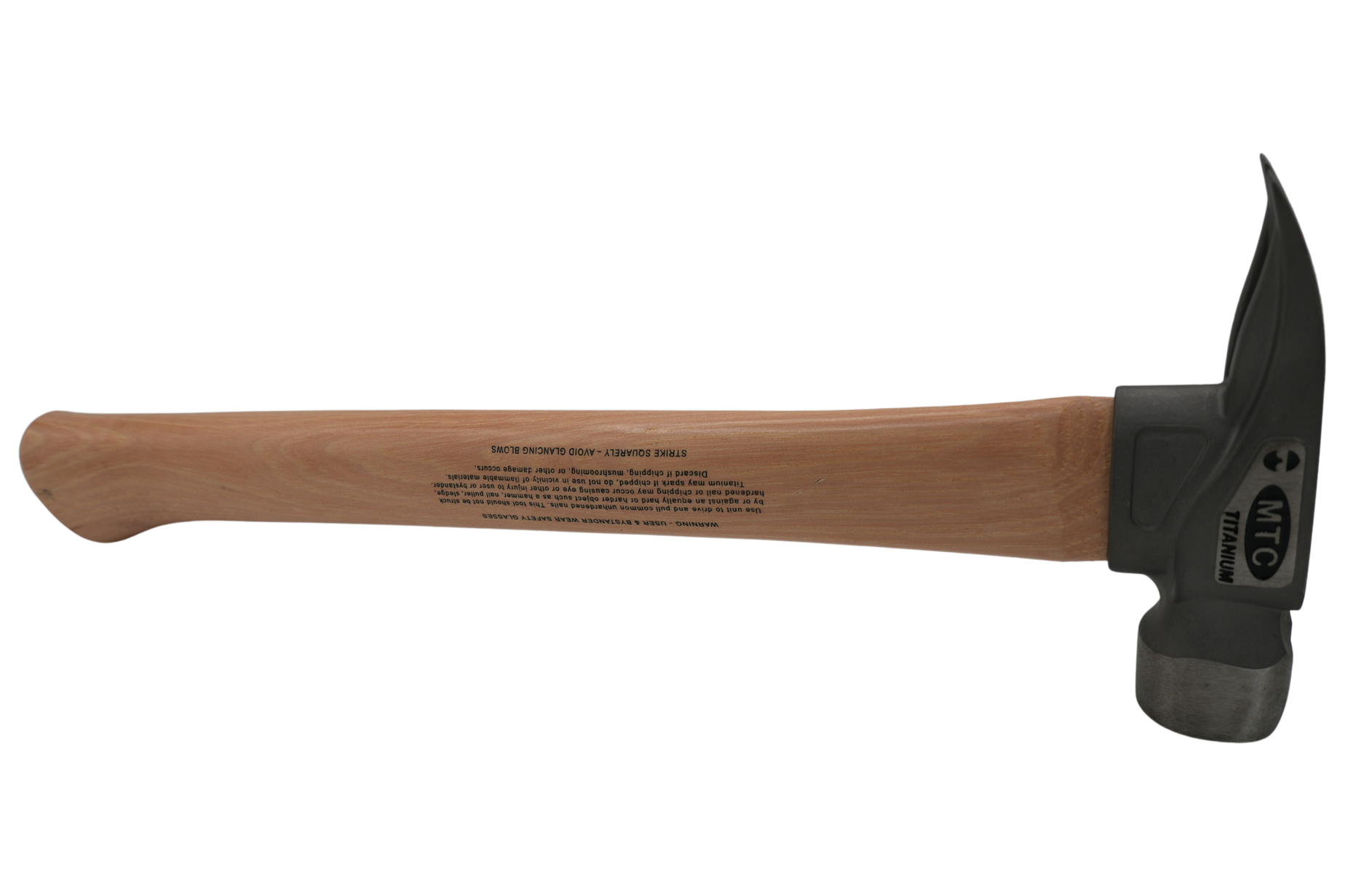 14'' Titanium Hammer, 10 oz Head, D Nose Finish, Wood Handle
